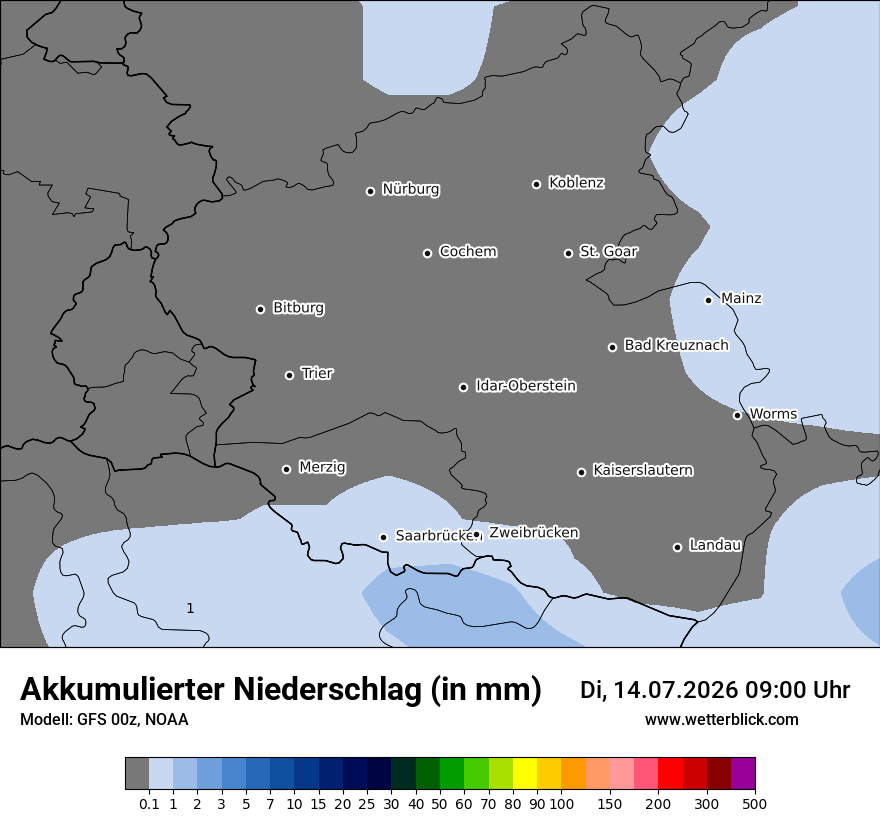 Modellkarte GFS – tot_prec – rp