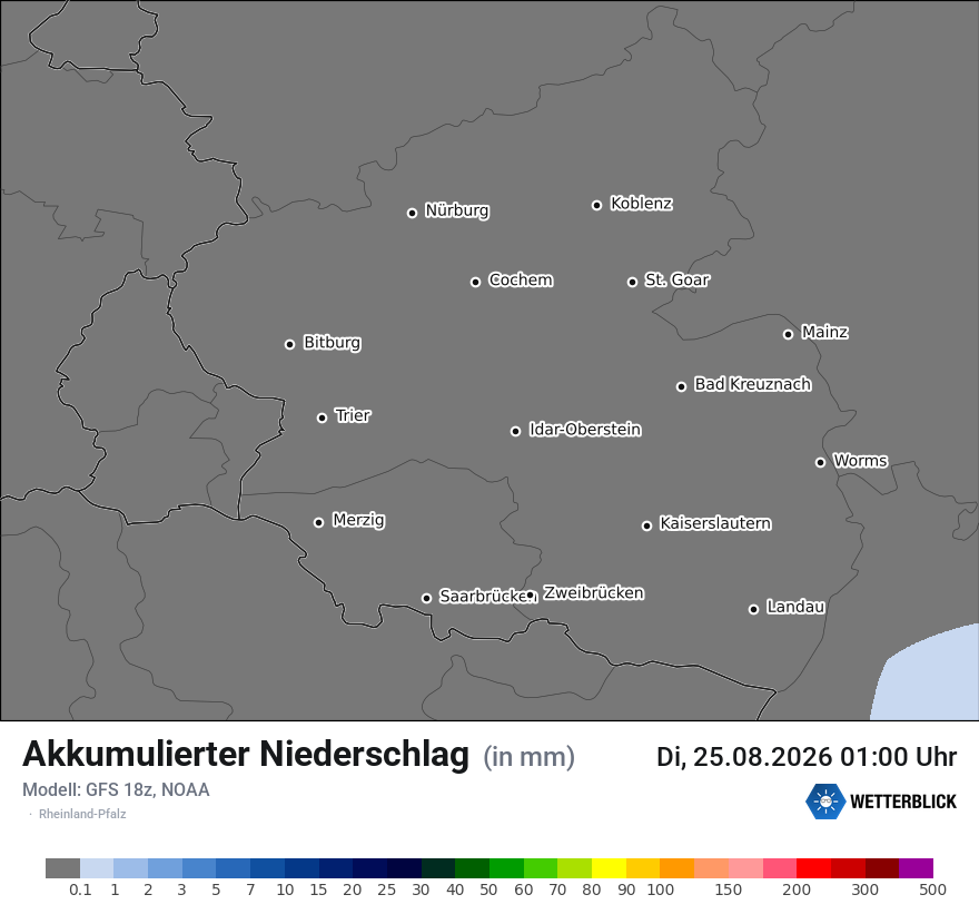 Modellkarte GFS – tot_prec – rp