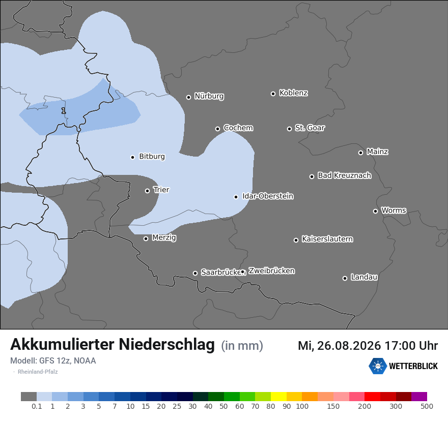 Modellkarte GFS – tot_prec – rp