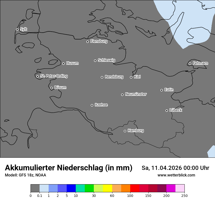 Modellkarte GFS – tot_prec – sh