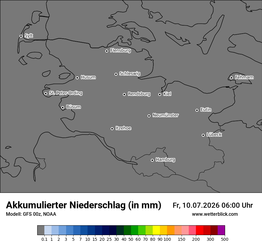 Modellkarte GFS – tot_prec – sh