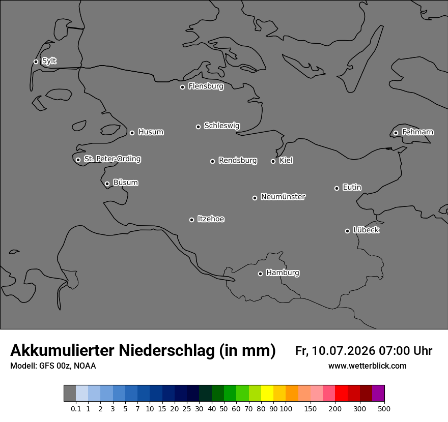 Modellkarte GFS – tot_prec – sh
