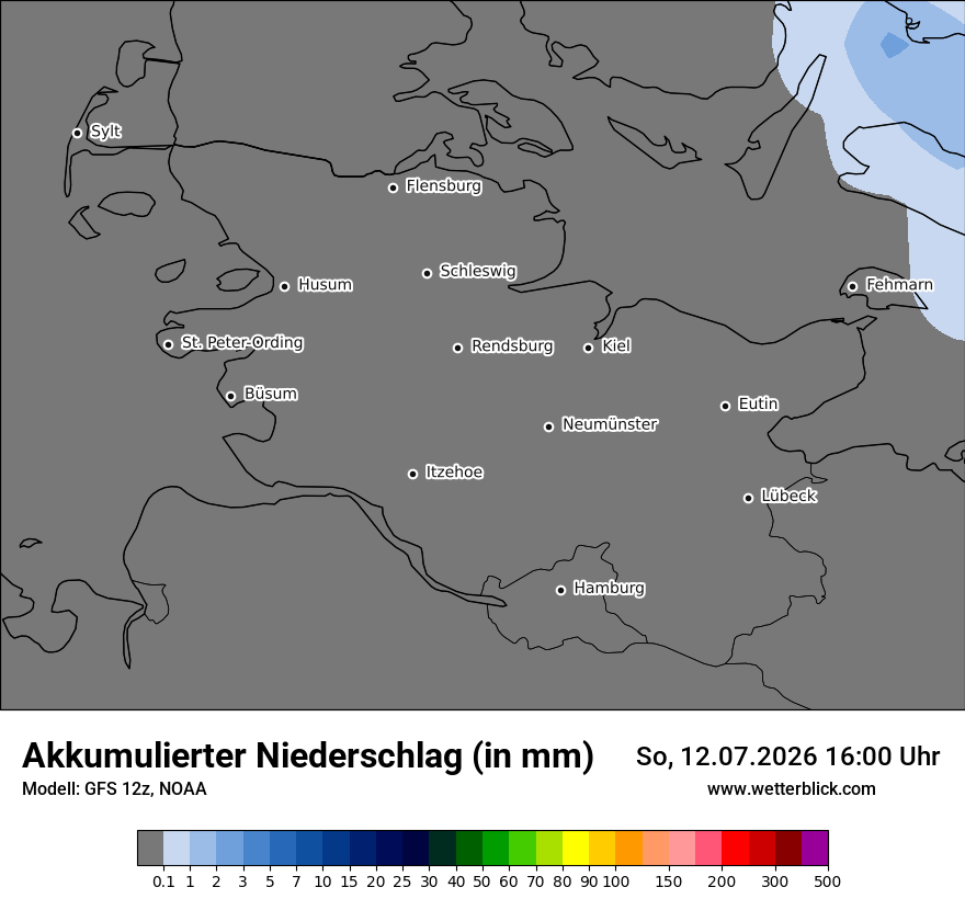 Modellkarte GFS – tot_prec – sh
