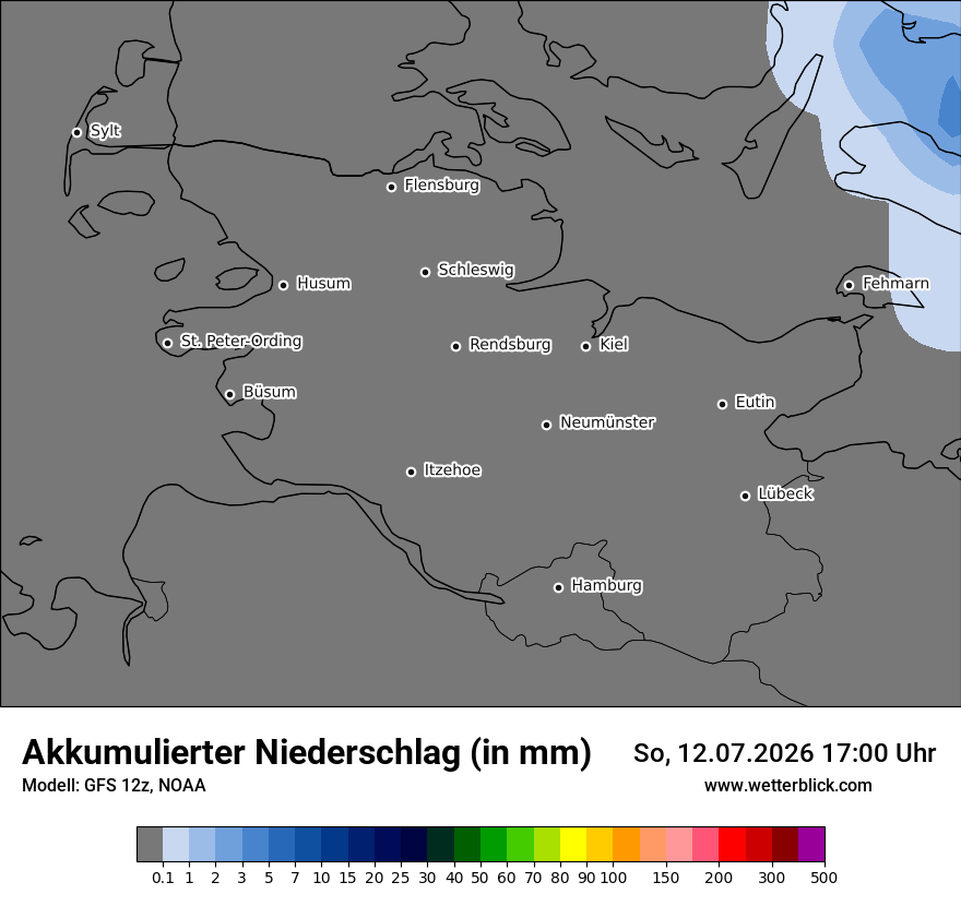 Modellkarte GFS – tot_prec – sh