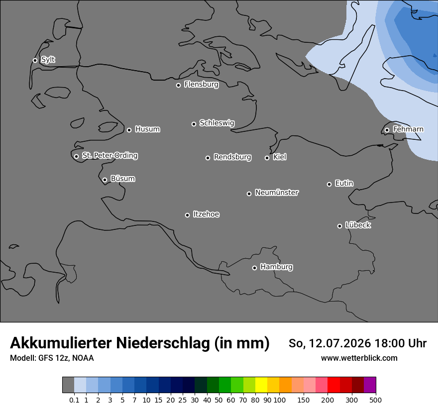 Modellkarte GFS – tot_prec – sh