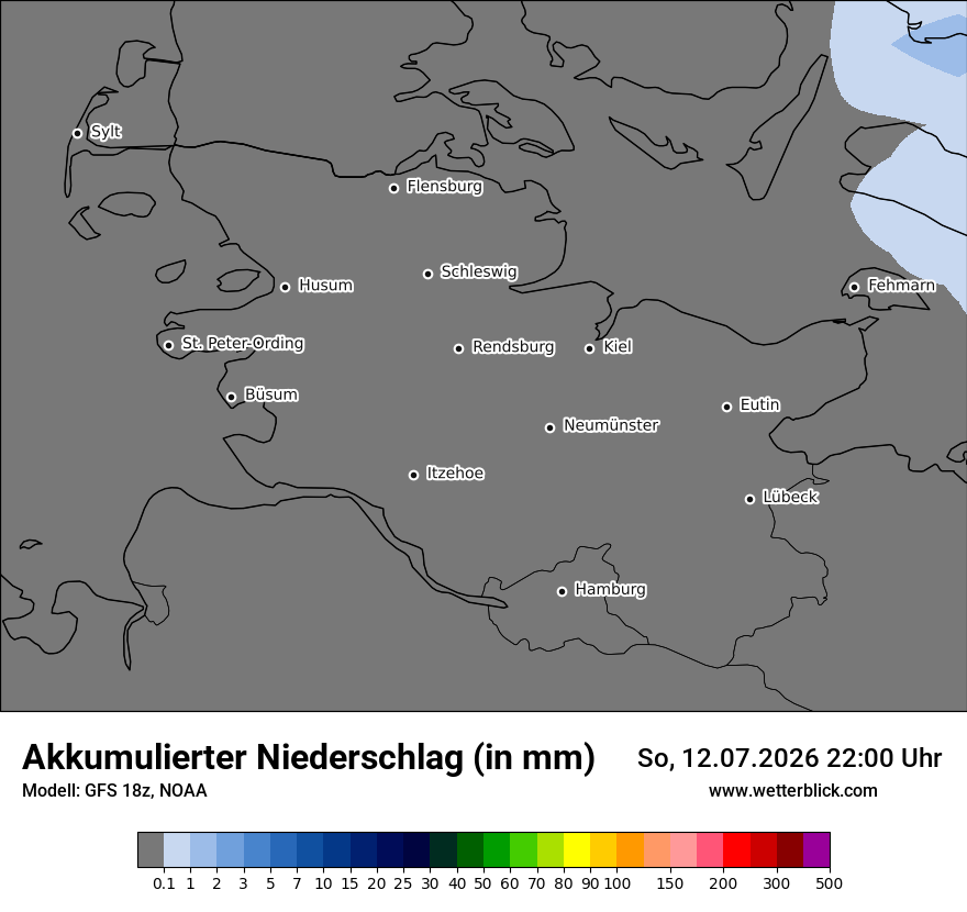 Modellkarte GFS – tot_prec – sh