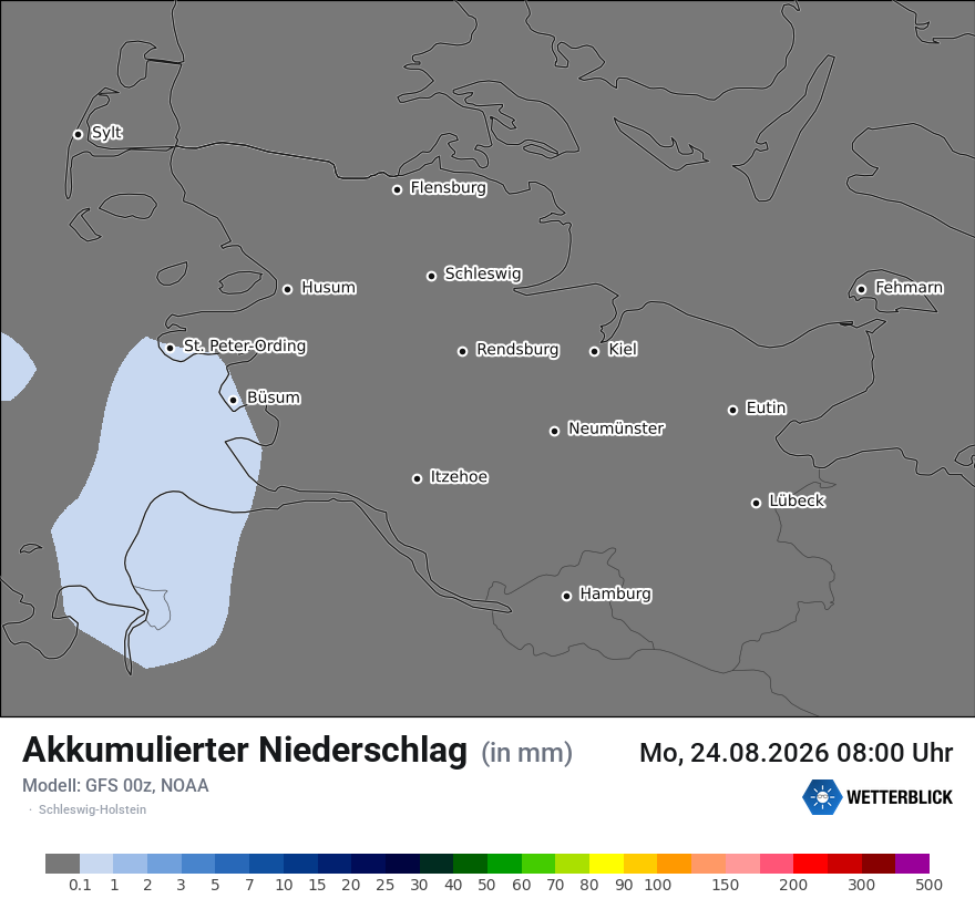 Modellkarte GFS – tot_prec – sh