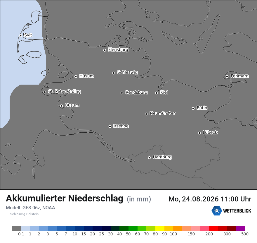 Modellkarte GFS – tot_prec – sh