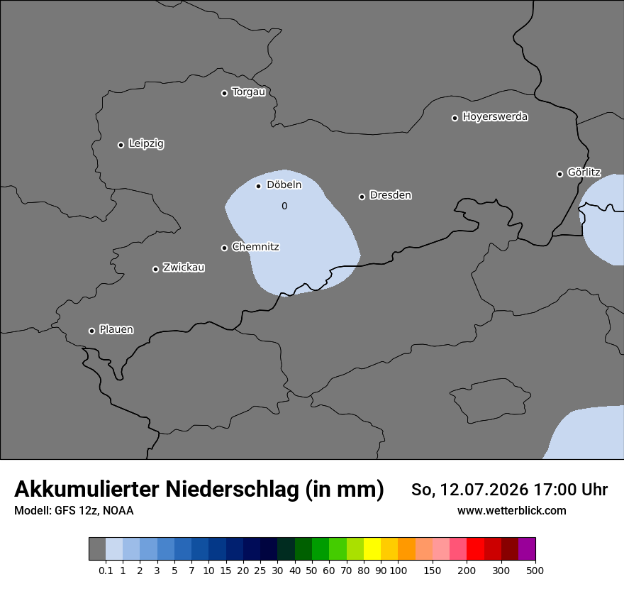 Modellkarte GFS – tot_prec – sn