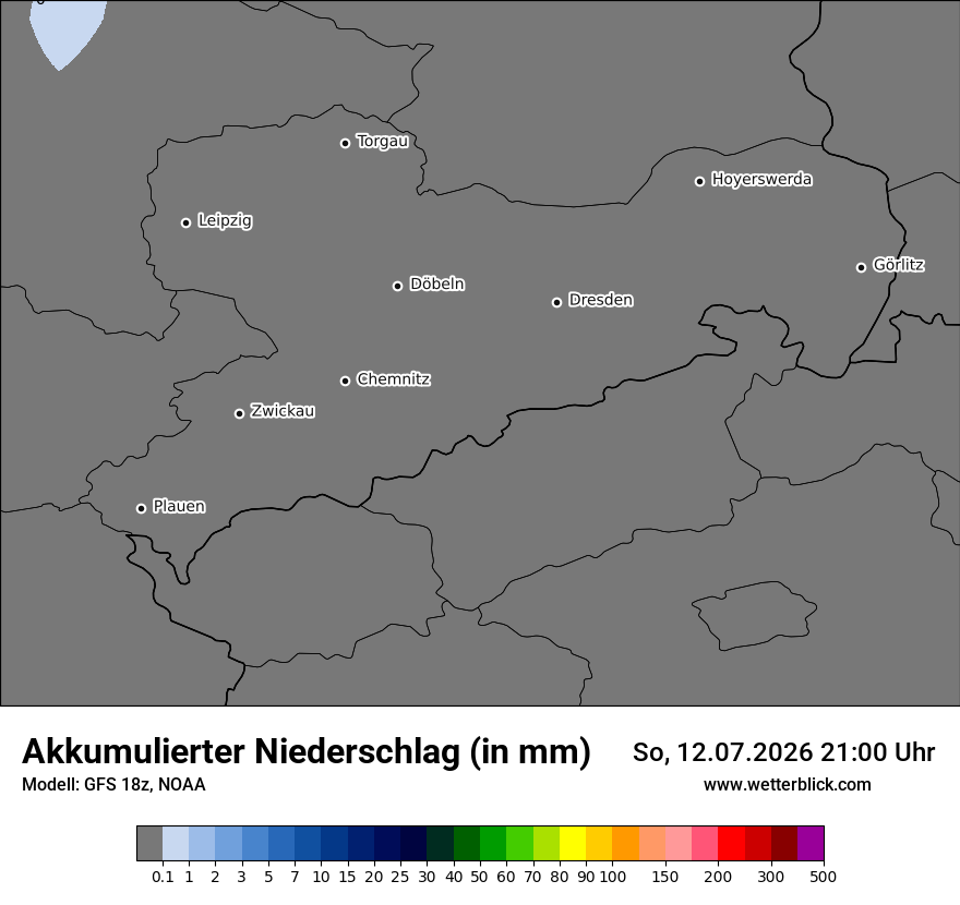 Modellkarte GFS – tot_prec – sn