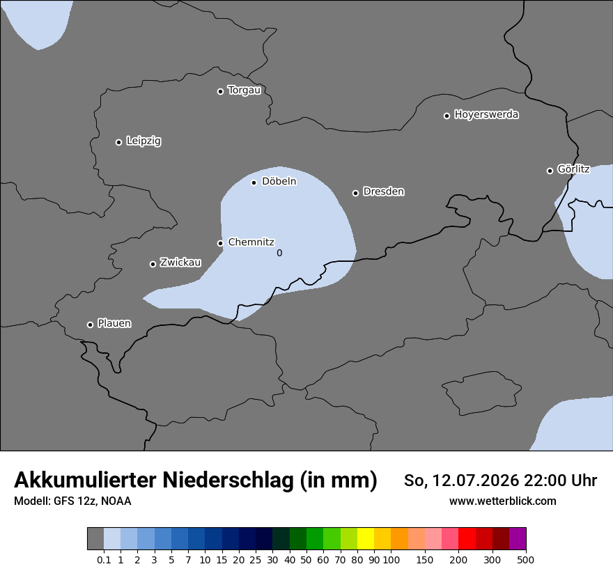 Modellkarte GFS – tot_prec – sn