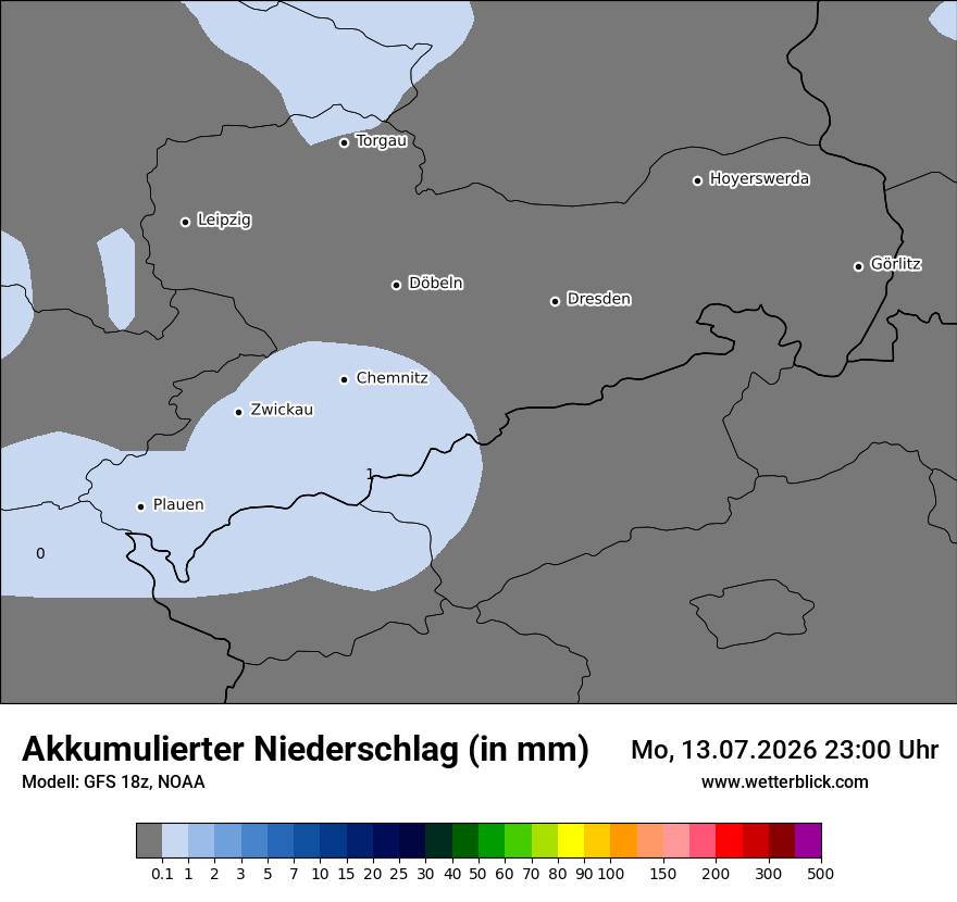 Modellkarte GFS – tot_prec – sn