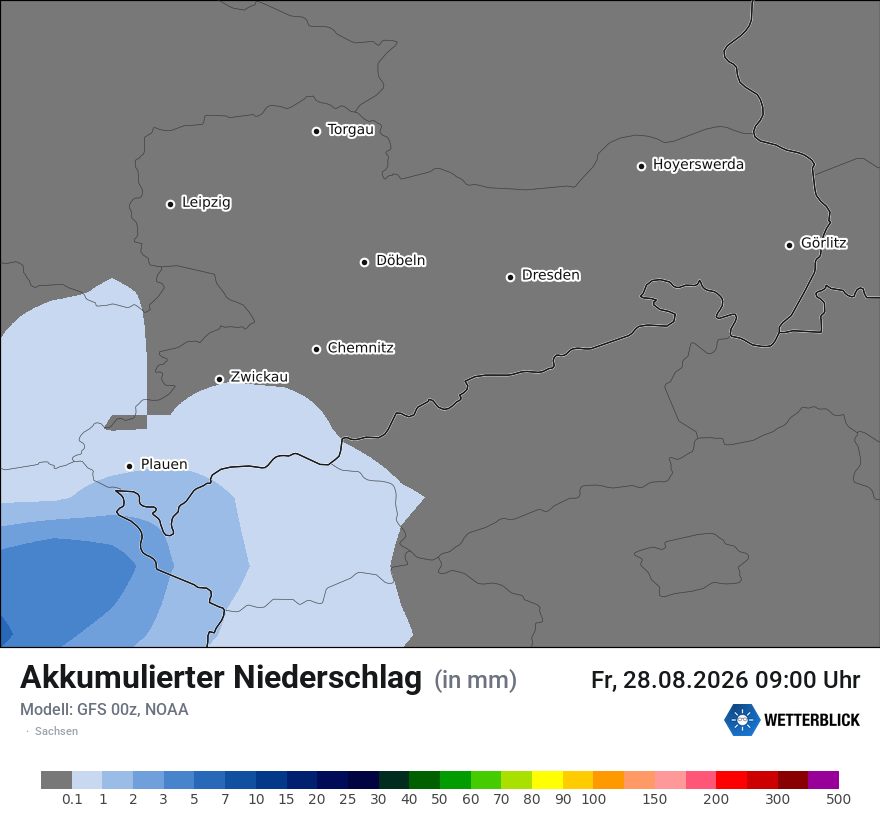 Modellkarte GFS – tot_prec – sn