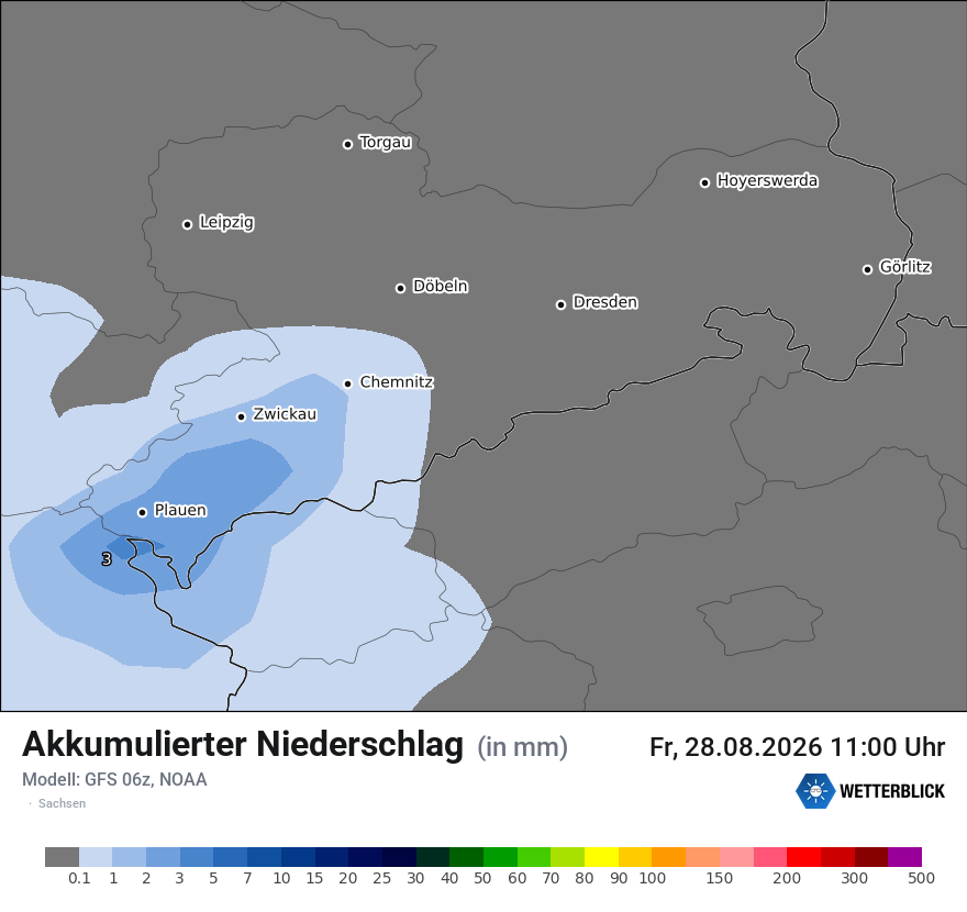Modellkarte GFS – tot_prec – sn