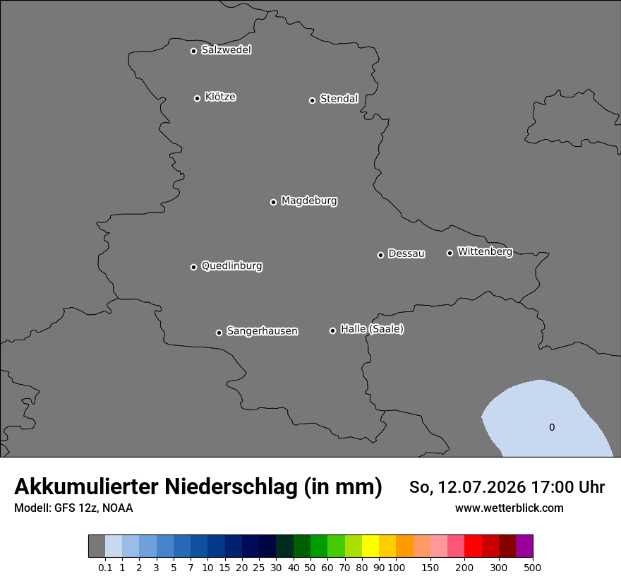 Modellkarte GFS – tot_prec – st