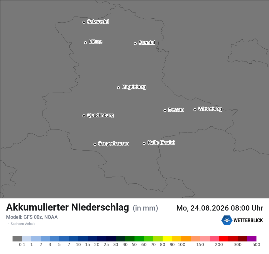 Modellkarte GFS – tot_prec – st