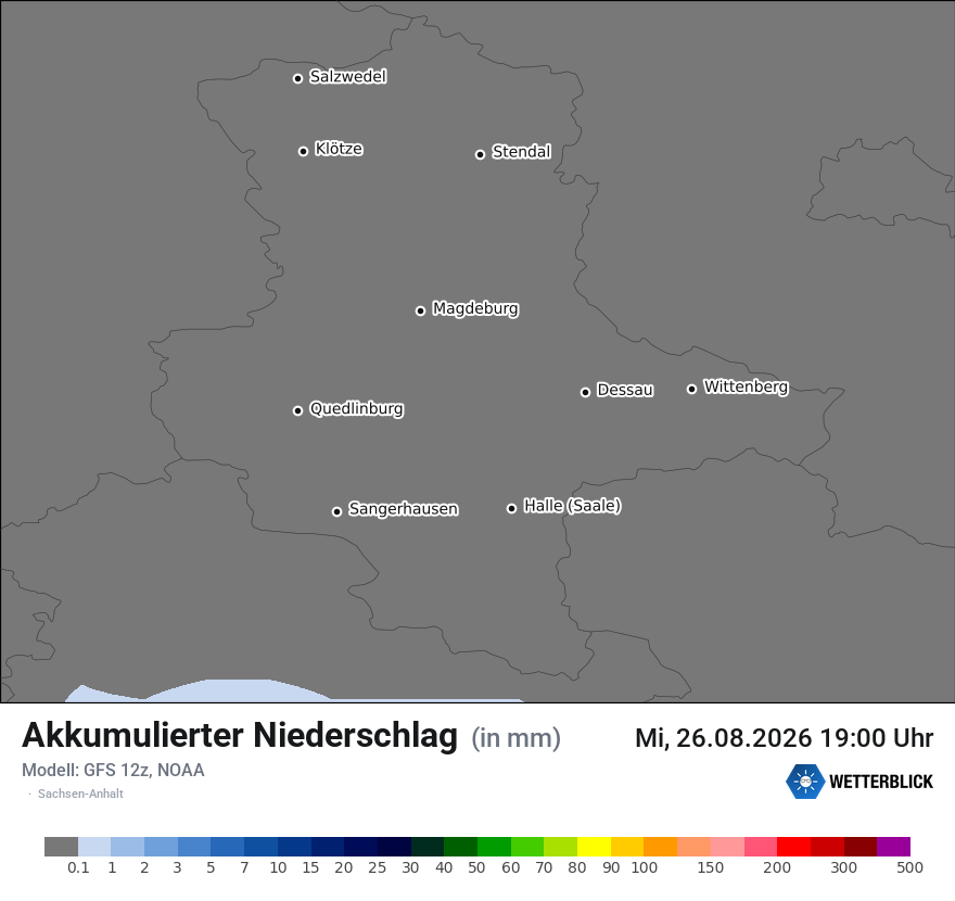 Modellkarte GFS – tot_prec – st
