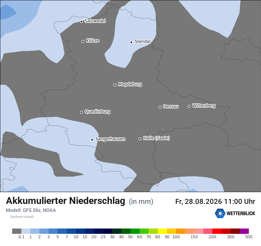 Modellkarte GFS – tot_prec – st