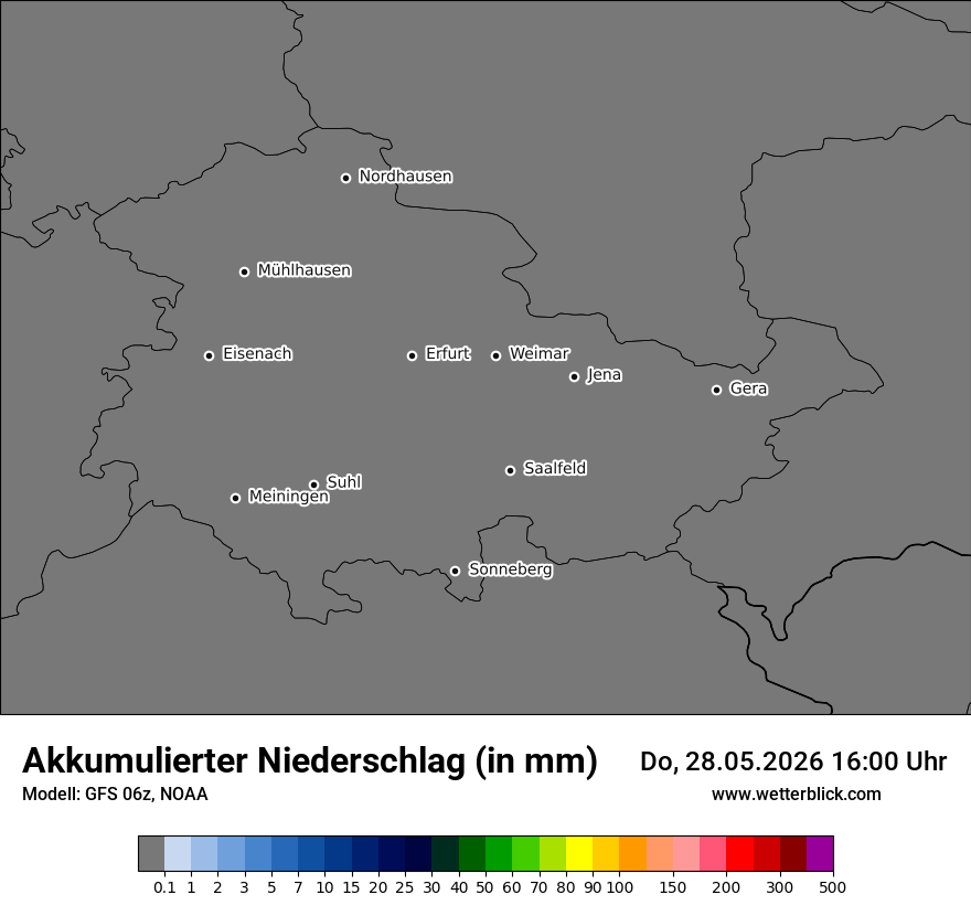Modellkarte GFS – tot_prec – th