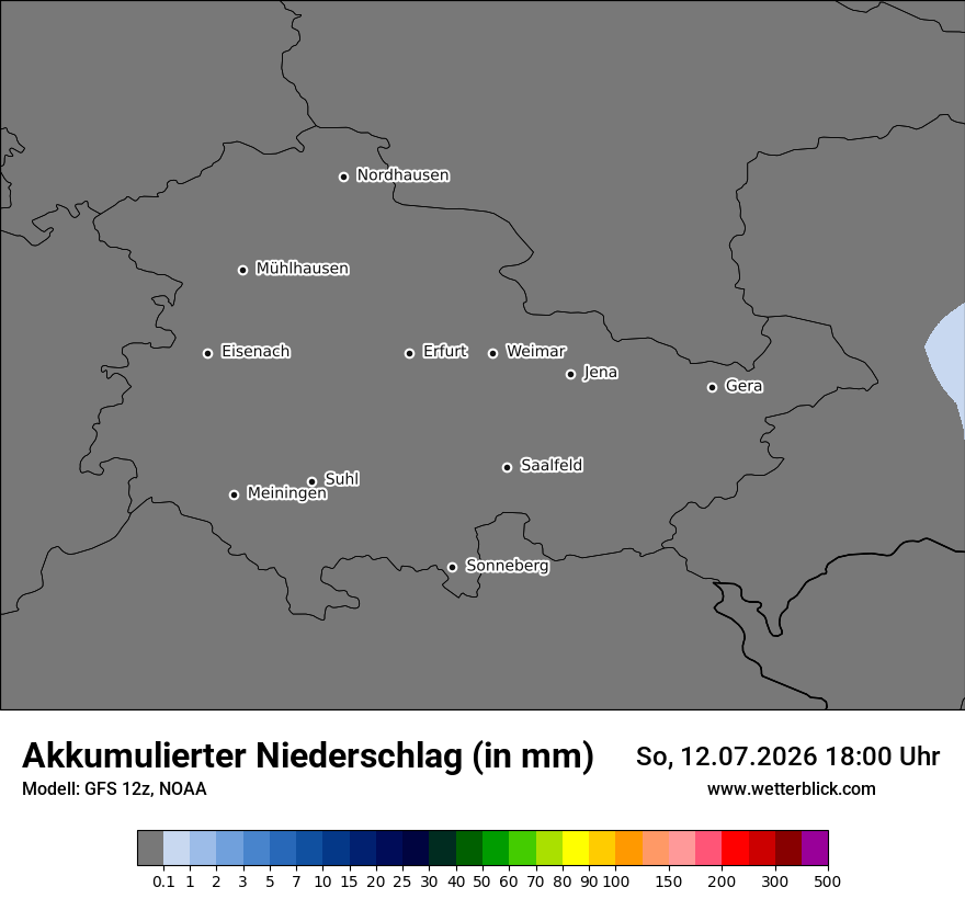 Modellkarte GFS – tot_prec – th