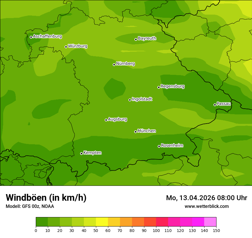 Modellkarte GFS – vmax – by