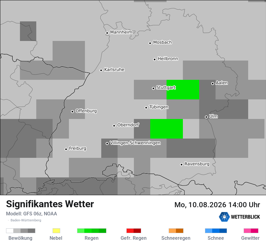 Modellkarte GFS – ww – bw