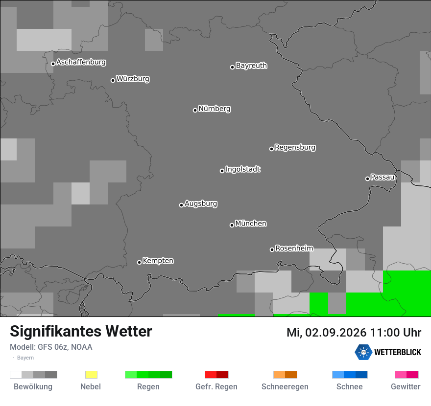 Modellkarte GFS – ww – by