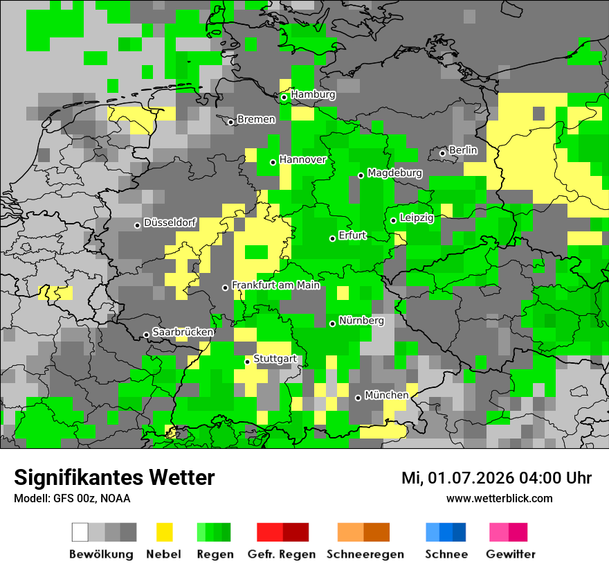 Modellkarte GFS – ww – deutschland