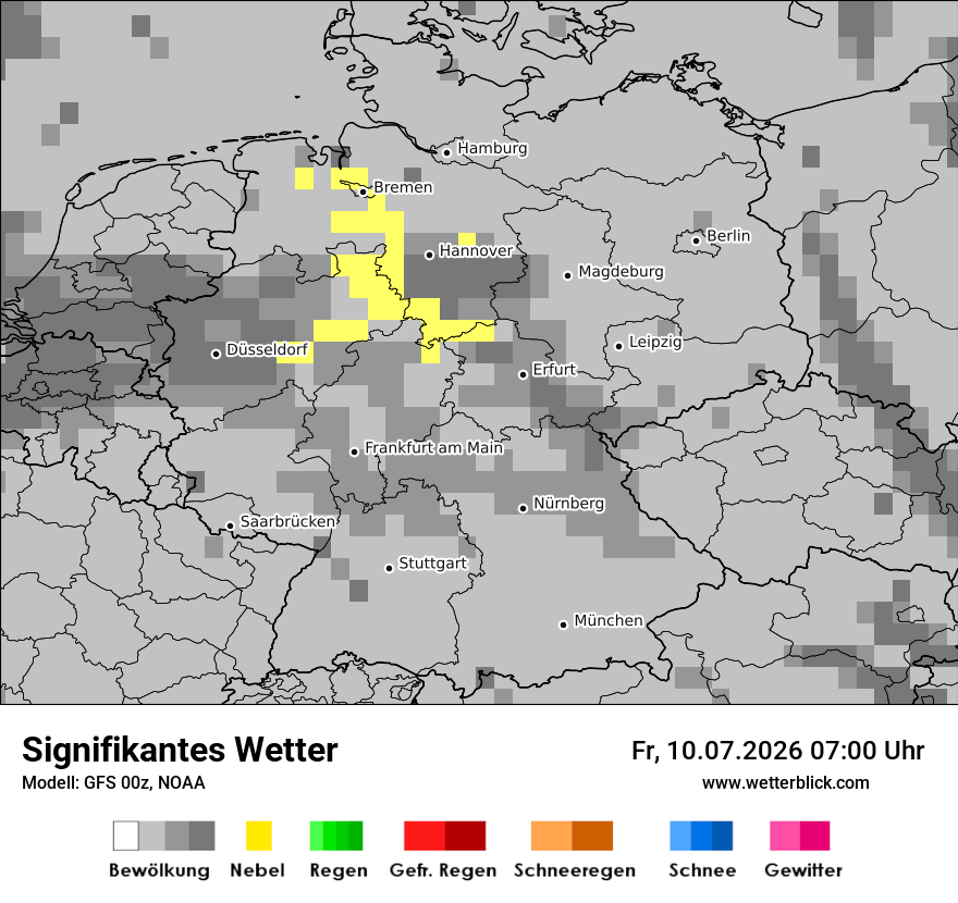 Modellkarte GFS – ww – deutschland