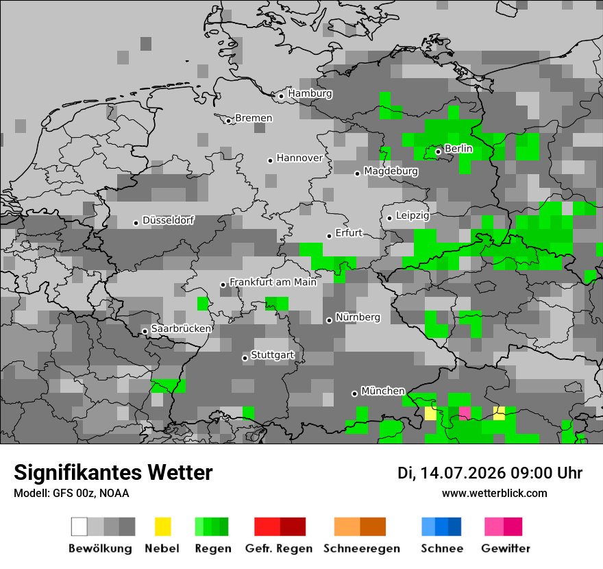 Modellkarte GFS – ww – deutschland
