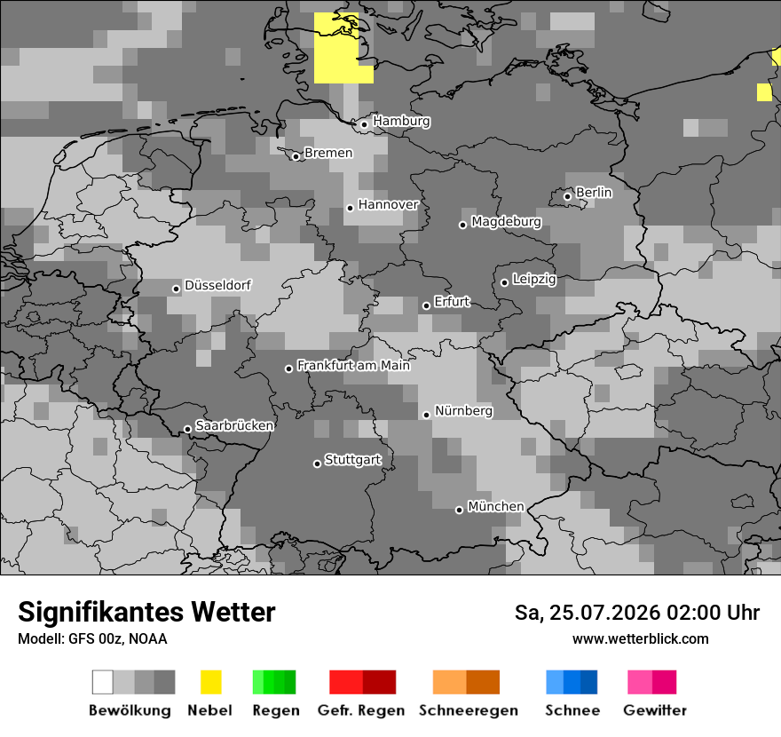 Modellkarte GFS – ww – deutschland