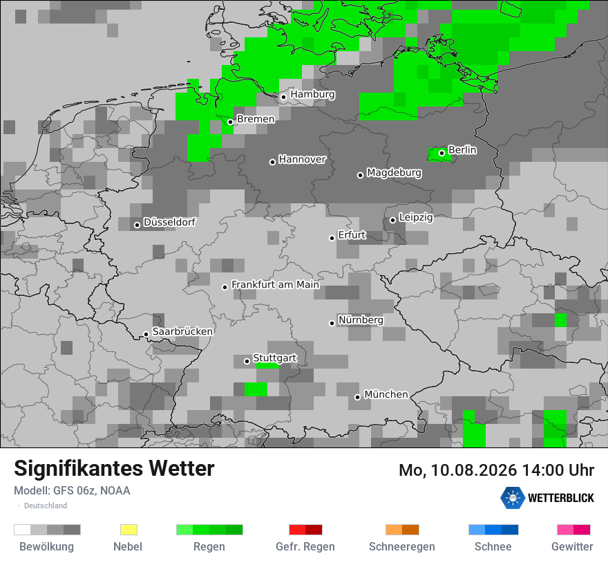 Modellkarte GFS – ww – deutschland