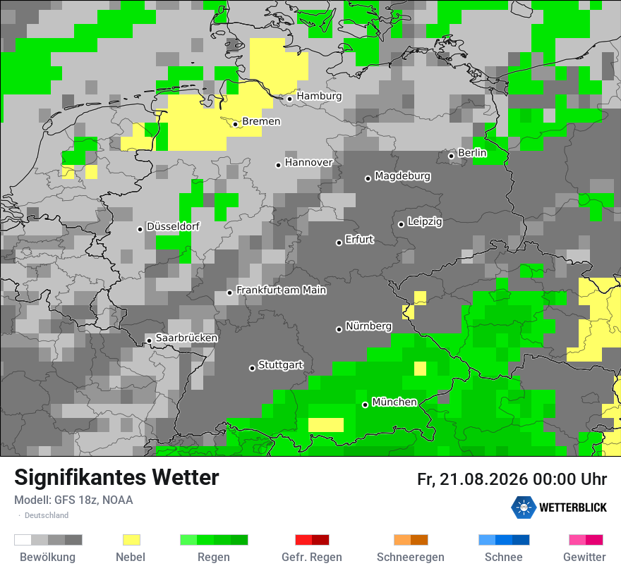 Modellkarte GFS – ww – deutschland