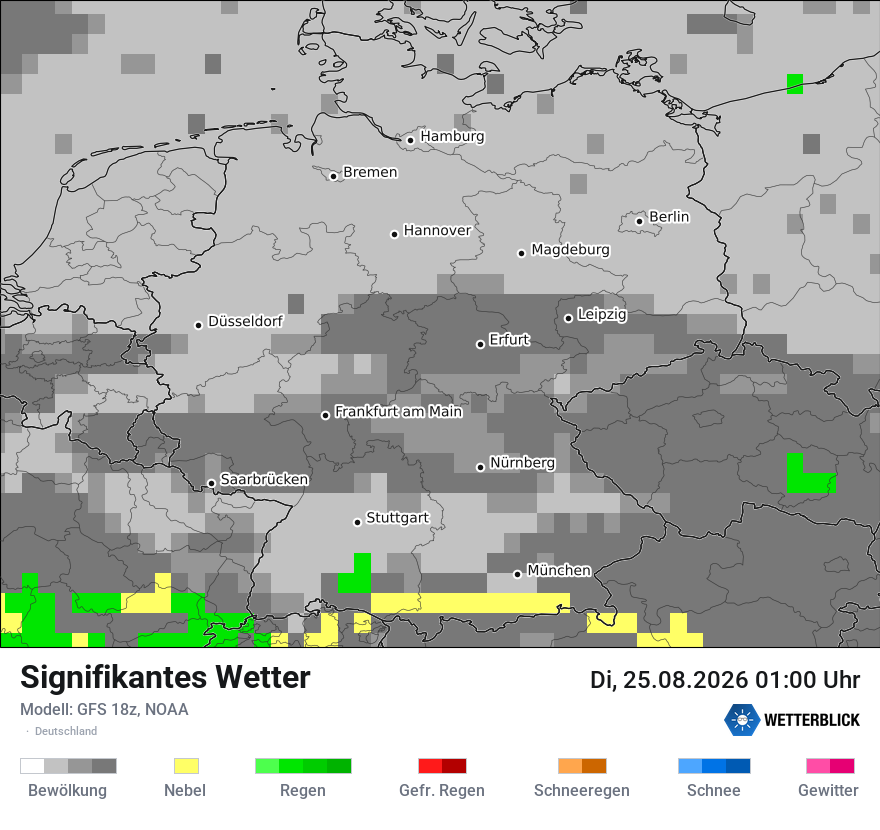 Modellkarte GFS – ww – deutschland