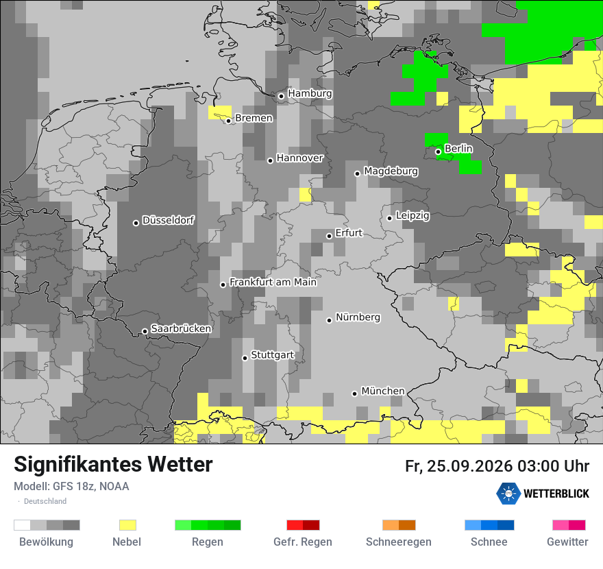 Modellkarte GFS – ww – deutschland