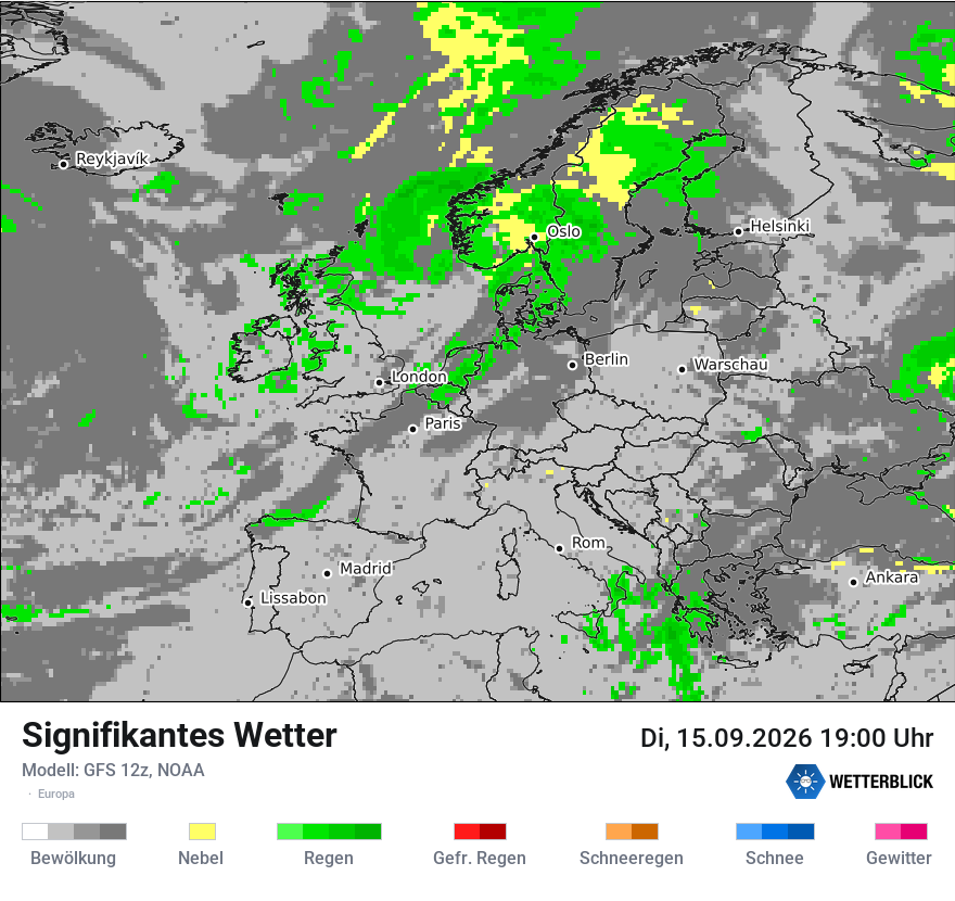 Modellkarte GFS – ww – europa