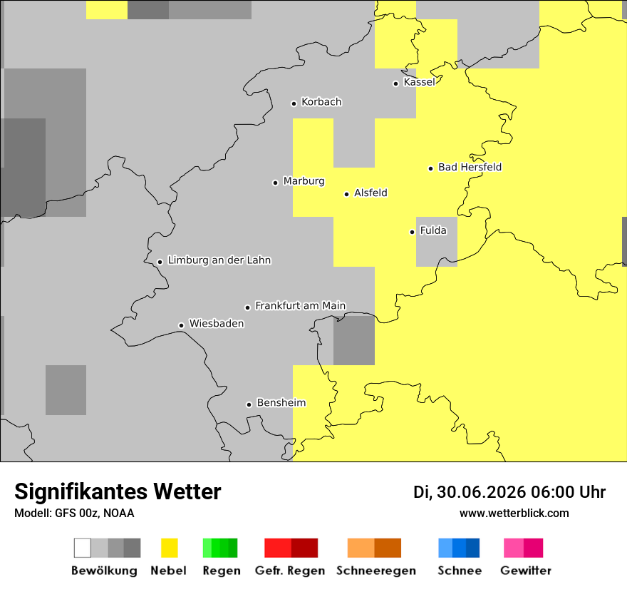 Modellkarte GFS – ww – he