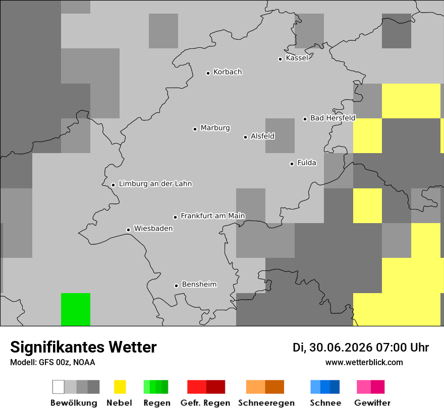 Modellkarte GFS – ww – he