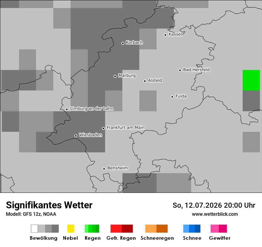 Modellkarte GFS – ww – he