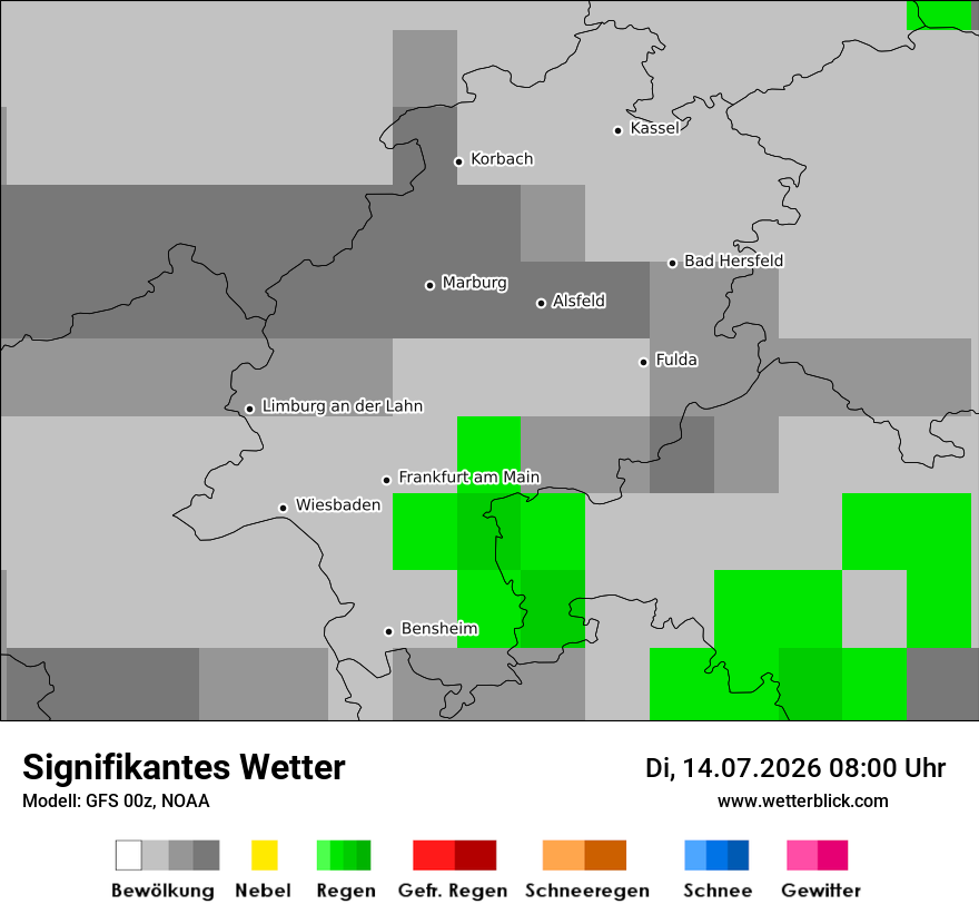 Modellkarte GFS – ww – he