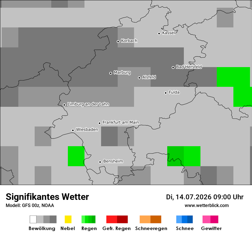 Modellkarte GFS – ww – he