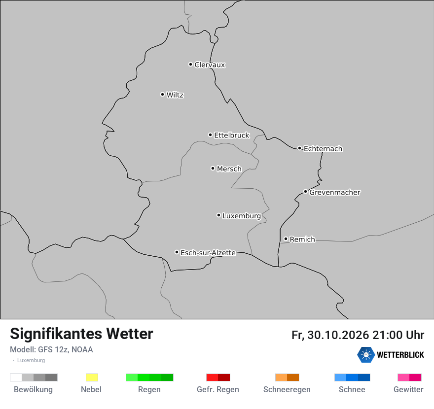 Modellkarte GFS – ww – luxemburg