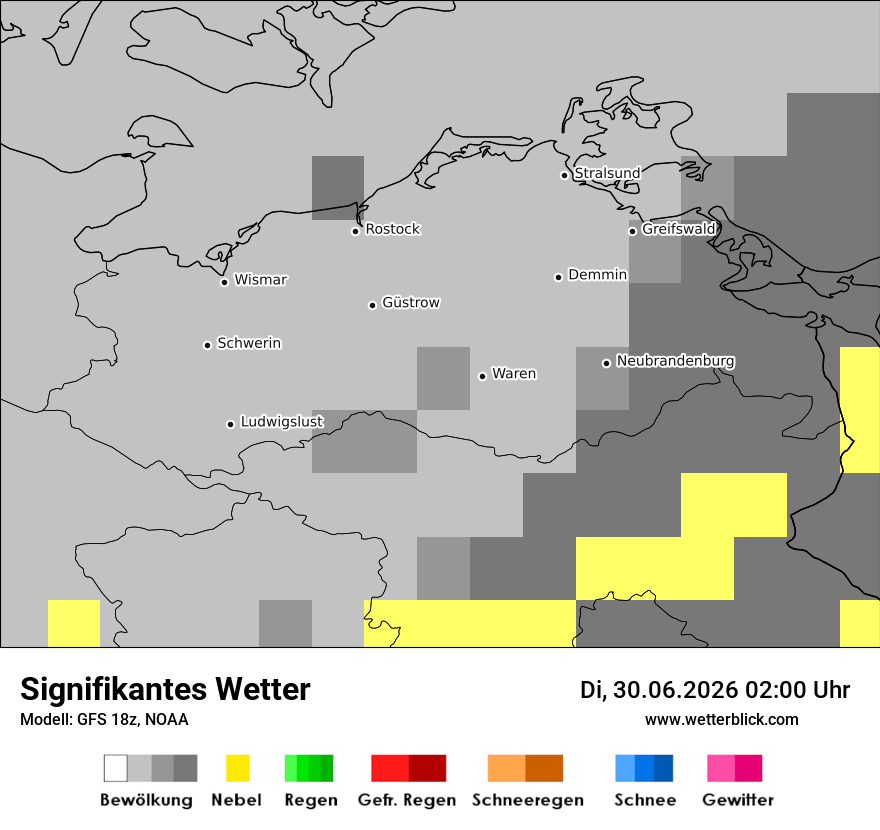 Modellkarte GFS – ww – mv