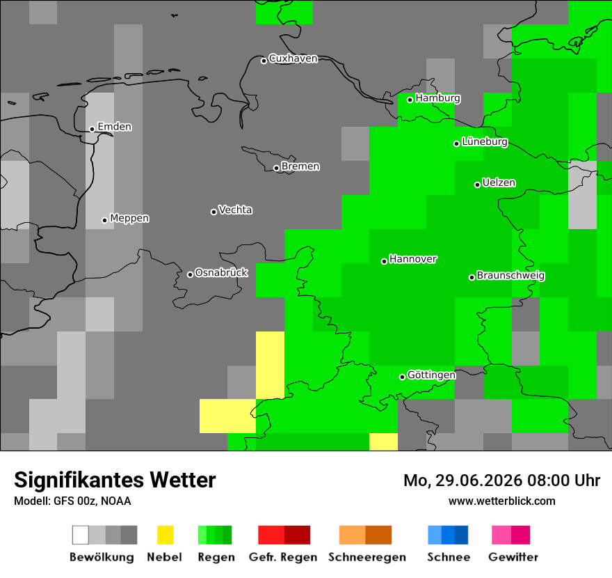 Modellkarte GFS – ww – ni