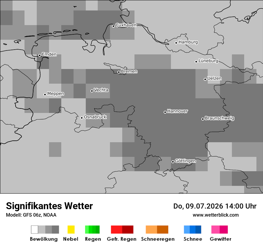 Modellkarte GFS – ww – ni