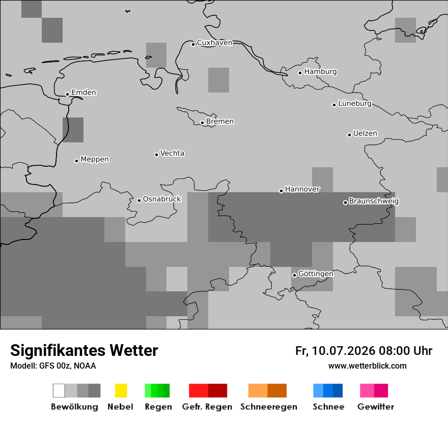 Modellkarte GFS – ww – ni