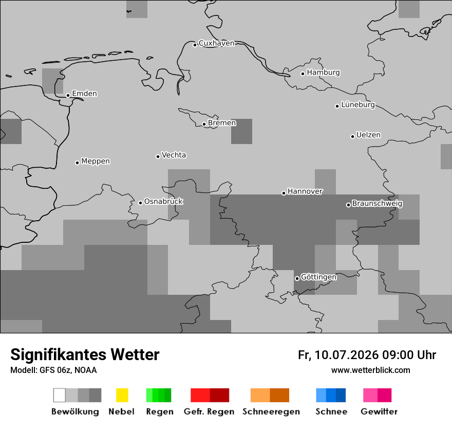 Modellkarte GFS – ww – ni