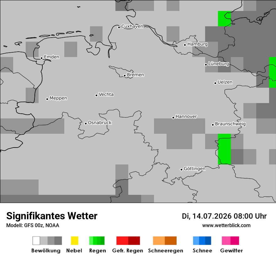 Modellkarte GFS – ww – ni