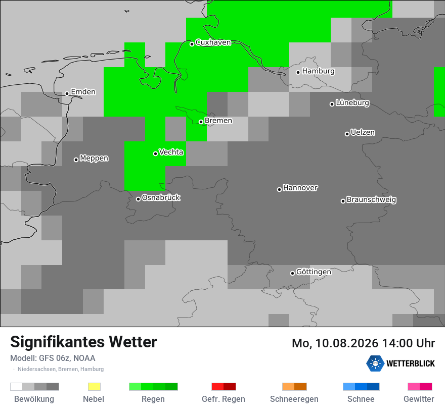 Modellkarte GFS – ww – ni