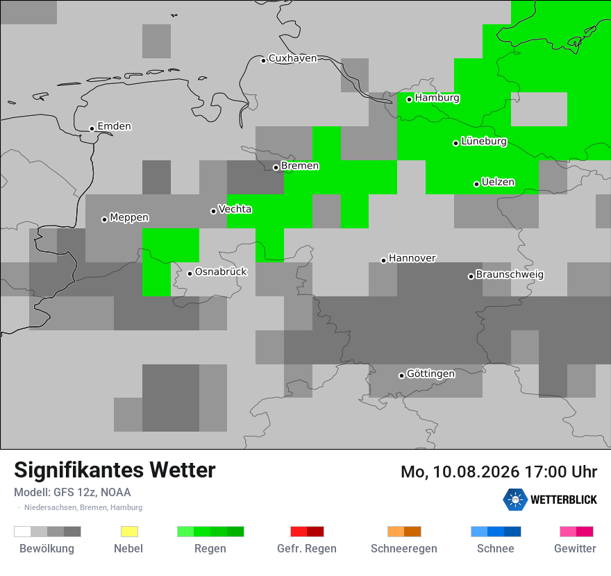 Modellkarte GFS – ww – ni